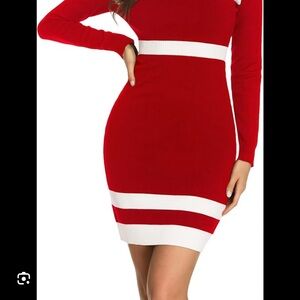 Max Studio Red Bodycon dress